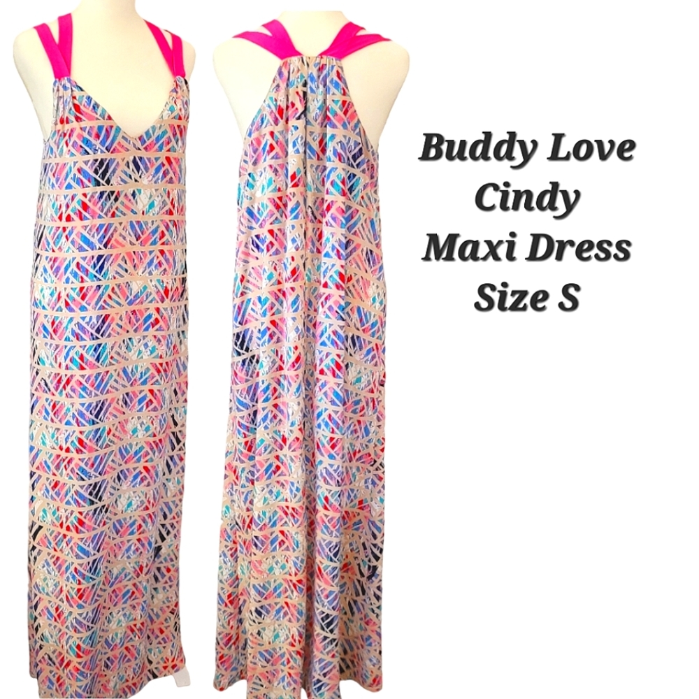 Buddy Love Cindy Maxi Dress | Maxi Dress | Geometric Print | Beachwear | Size S
